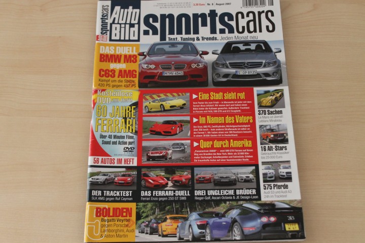 Deckblatt Auto Bild Sportscars (08/2007)